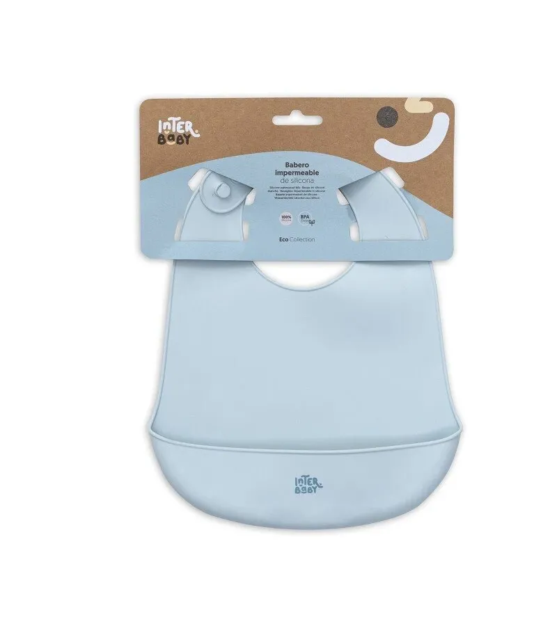 Interbaby Σαλιάρα Σιλικόνης Blue SI002-73