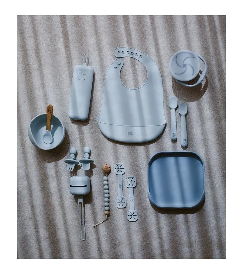 Interbaby Σαλιάρα Σιλικόνης Blue SI002-73