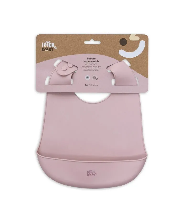 Interbaby Σαλιάρα Σιλικόνης Pink SI002-66