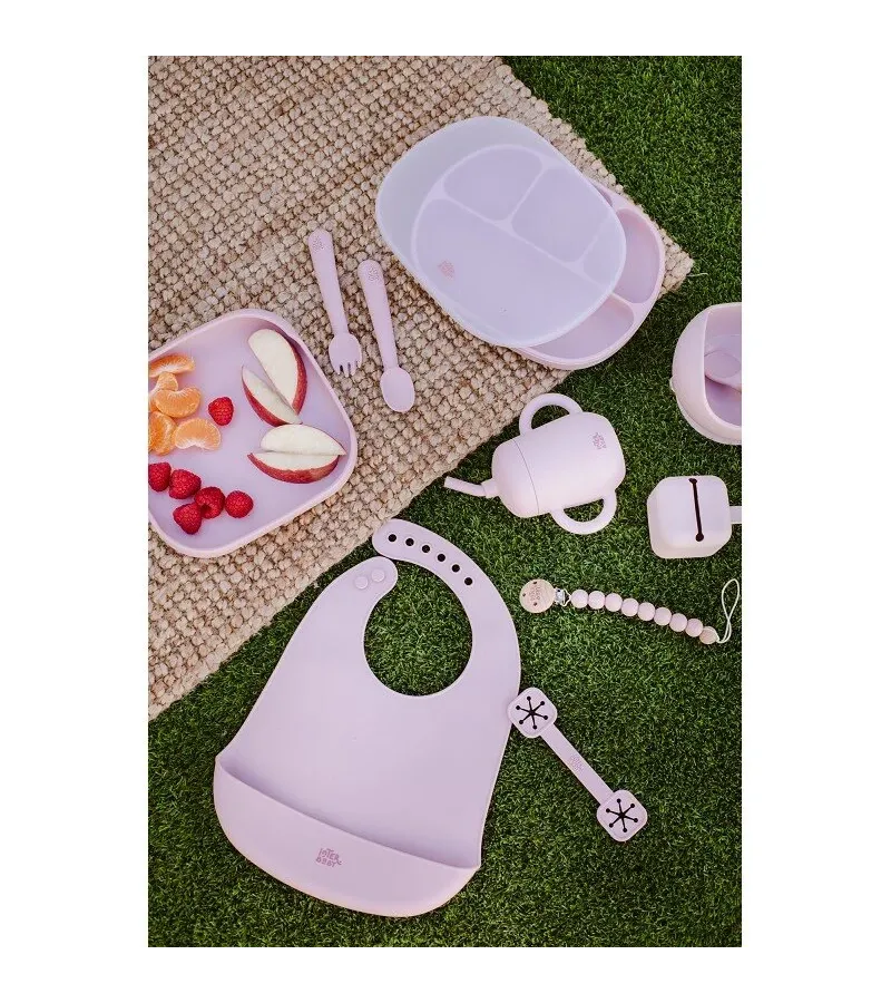 Interbaby Σαλιάρα Σιλικόνης Pink SI002-66