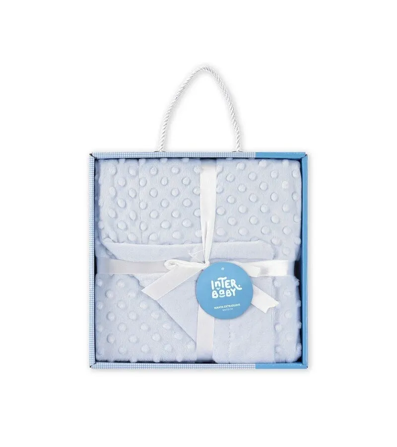 Interbaby Κουβέρτα Αγκαλιάς 80X110 Coral Flecce Blue