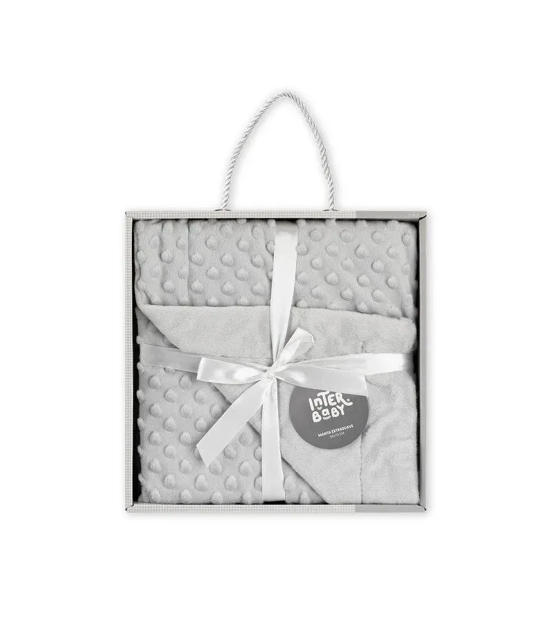 Interbaby Κουβέρτα Αγκαλιάς 80X110 Coral Flecce Grey