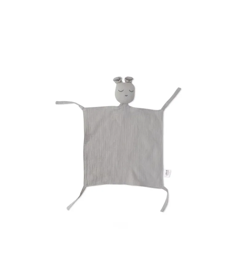Interbaby Σετ 3 Τμχ Dou Dou Σαλιάρα & Μασητικό Grey