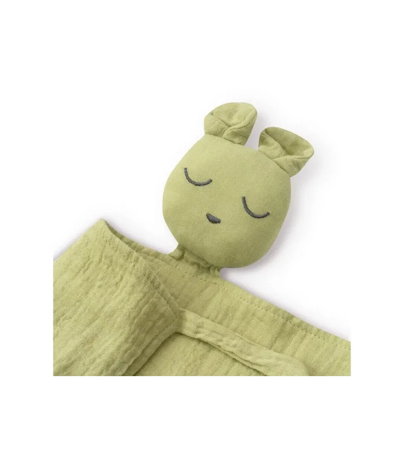 Interbaby Σετ 3 Τμχ Dou Dou Σαλιάρα & Μασητικό Olive