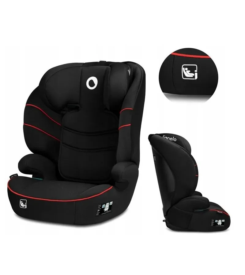 Lionelo Lars Plus i-Size Κάθισμα Αυτοκινήτου 100-150cm ή 15-36kg Sporty Black red