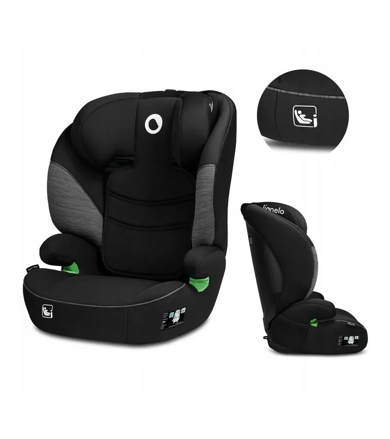Lionelo Lars Plus i-Size Κάθισμα Αυτοκινήτου 100-150cm ή 15-36kg Black Gray