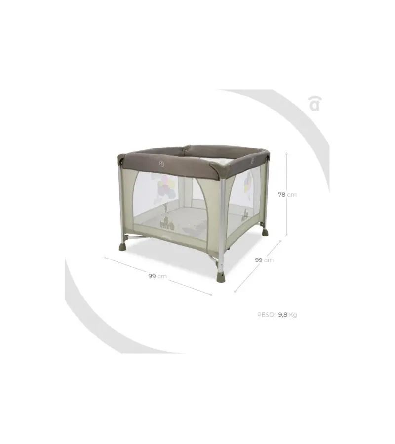 Asalvo Aluminium Παρκοκρέβατο City Beige