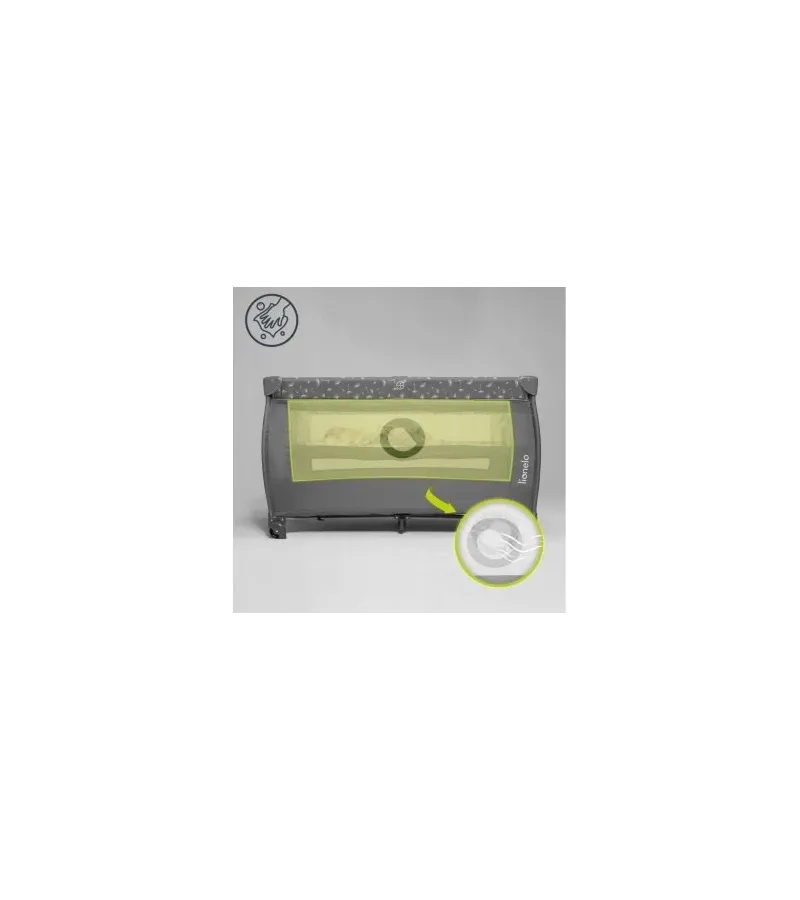Lionelo Stefi Plus Παρκοκρέβατο Pink Yellow 5903771704199