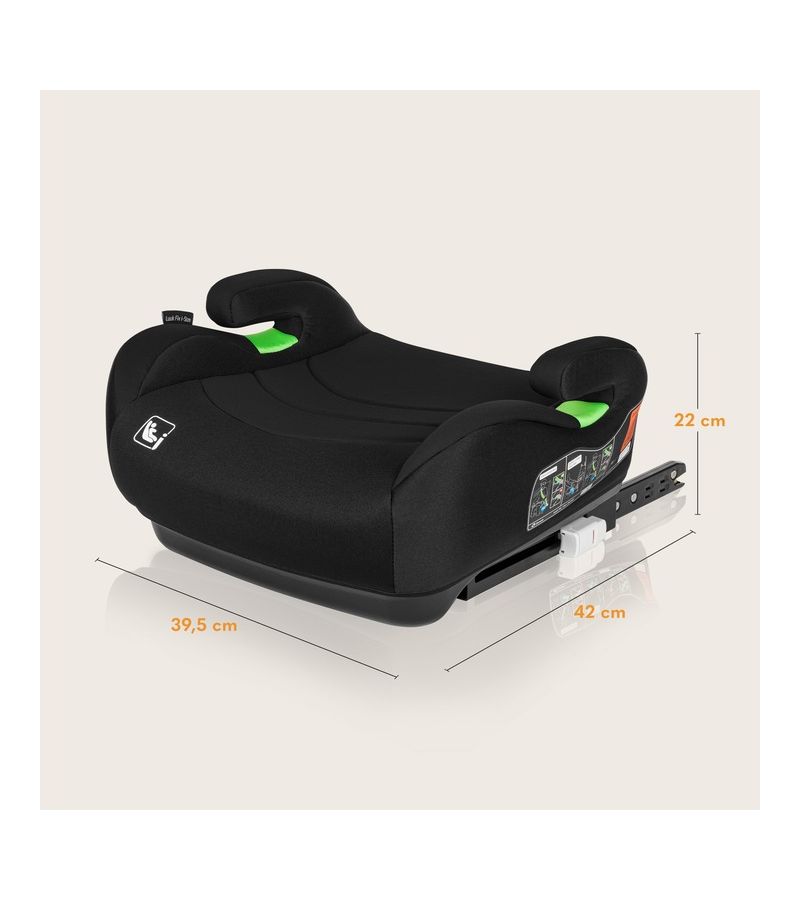 Lionelo Luuk Fix i-Size κάθισμα αυτοκινήτου isofix 22-36kg Black