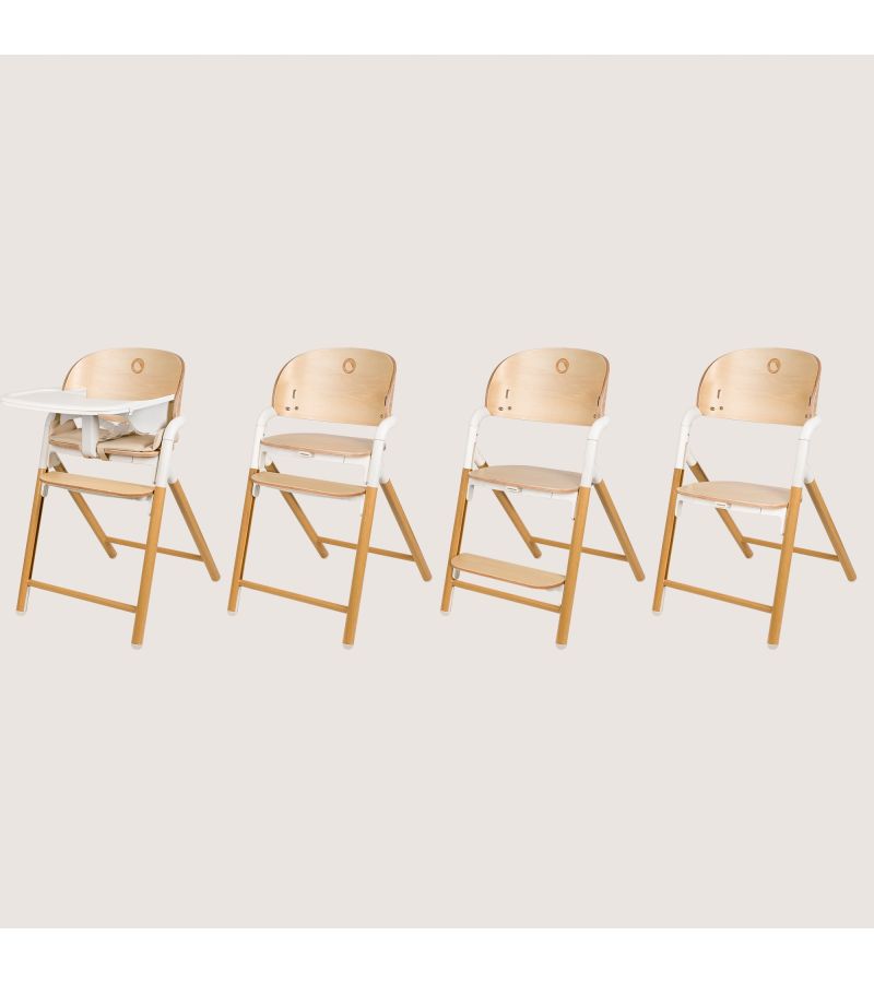 Lionelo Megan Καρεκλάκι Φαγητού 3 σε 1 White Wood