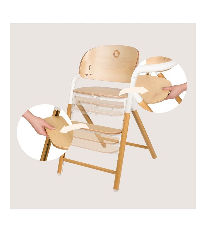 Lionelo Megan Καρεκλάκι Φαγητού 3 σε 1 White Wood