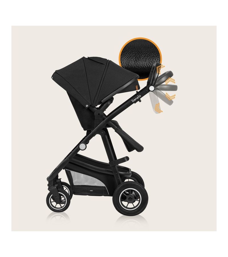 Lionelo Bianka Καρότσι 3 σε 1 έως 22 kg Black Onyx