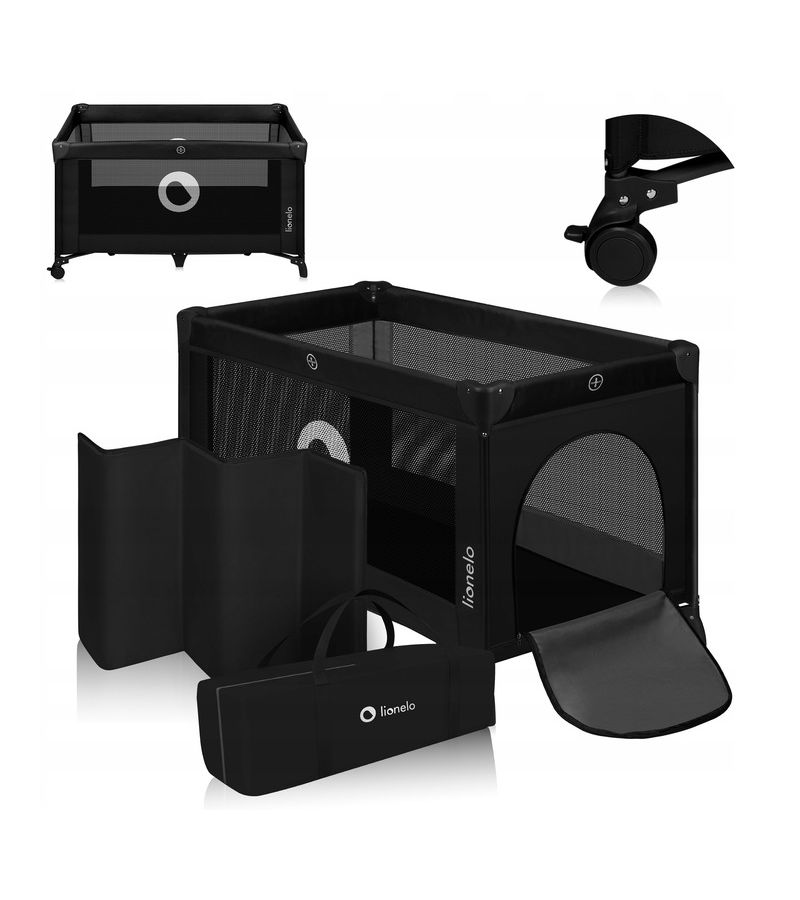 Lionelo Stefi Παρκοκρέβατο 1 Επιπέδου Black Carbon