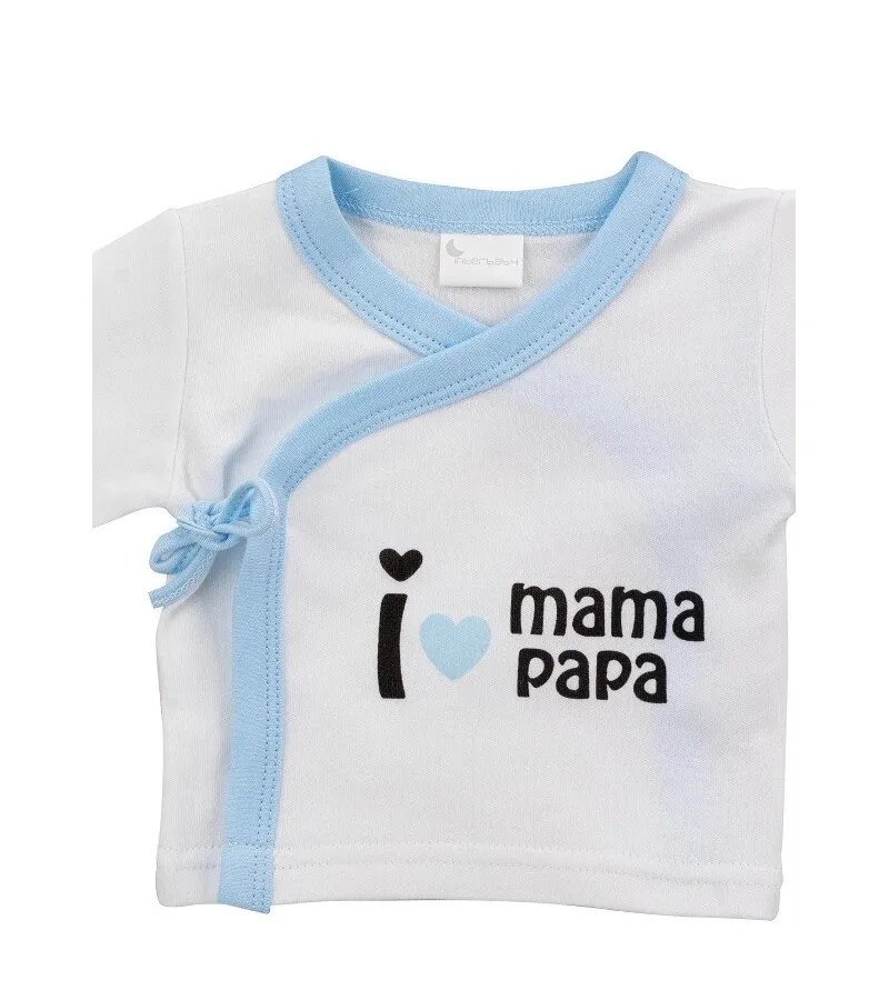 Interbaby I Love Mama-Papa Σετ Δώρου 4 τμχ (0-6 μηνών) Blue