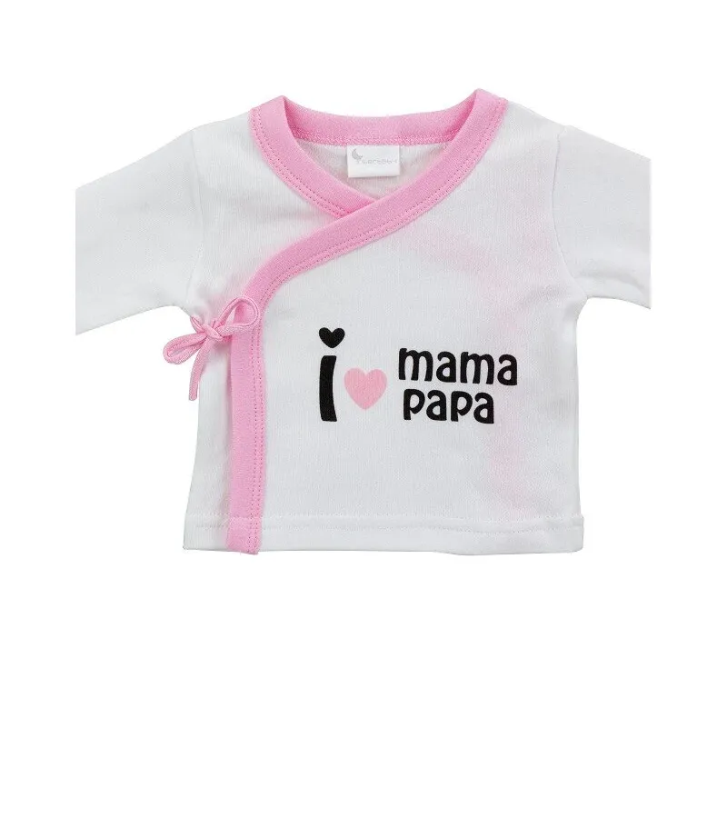 Interbaby I Love Mama-Papa Σετ Δώρου 4 τμχ (0-6 μηνών) Pink