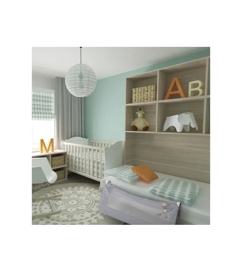 Interbaby Stars Προστατευτικό Κρεβατιού 70x150cm Grey