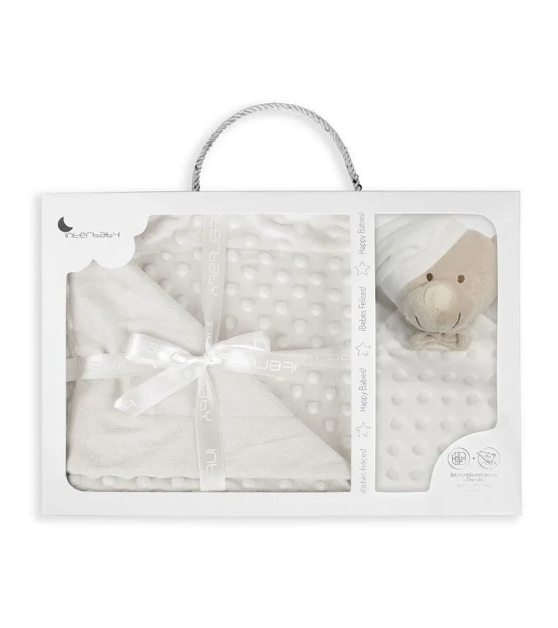 Interbaby Bear Κουβέρτα Αγκαλιάς 80X110 & Dou Dou Beige