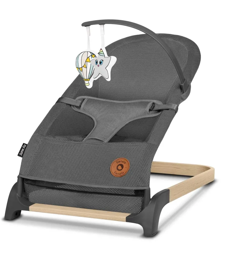 Lionelo June Air Βρεφικό Ρηλάξ Gray Graphite