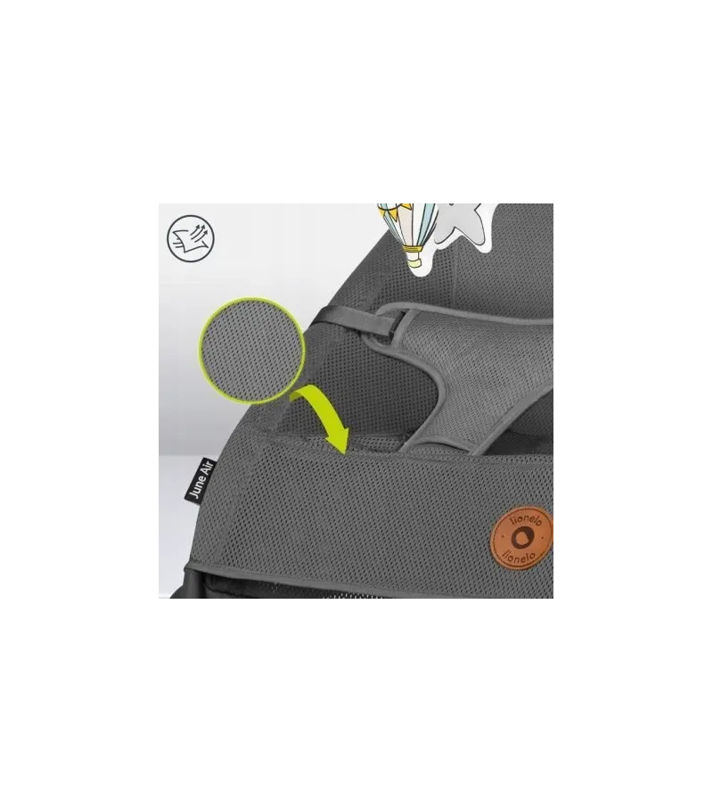 Lionelo June Air Βρεφικό Ρηλάξ Gray Graphite