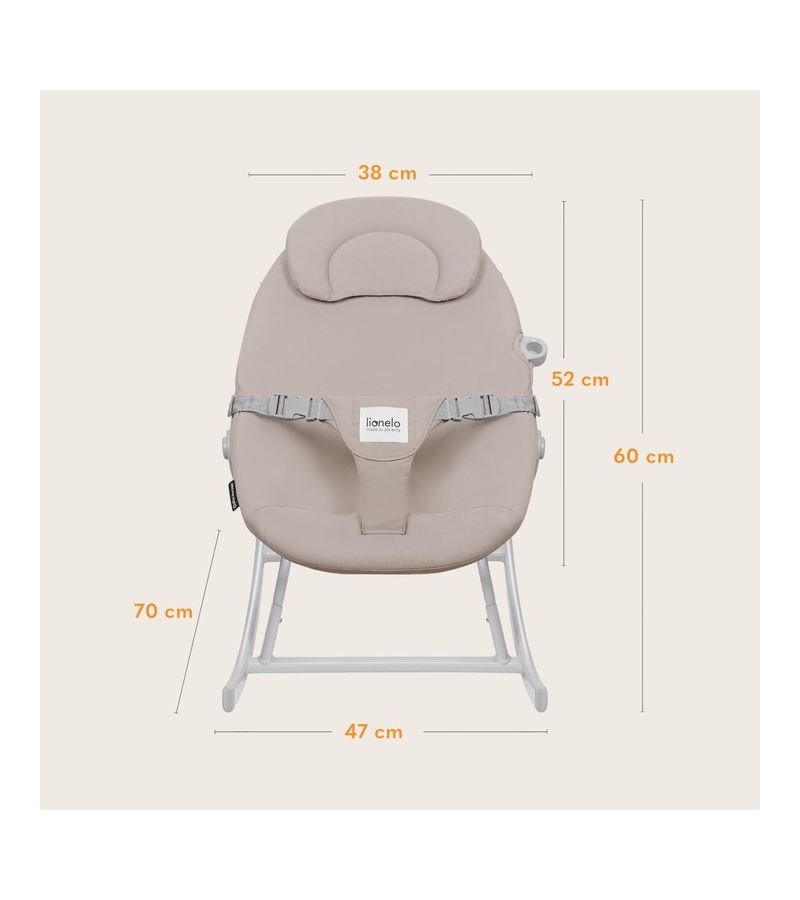 Lionelo Dalia Set Καρεκλάκι φαγητού & Relax 4 σε 1 Gray Stone