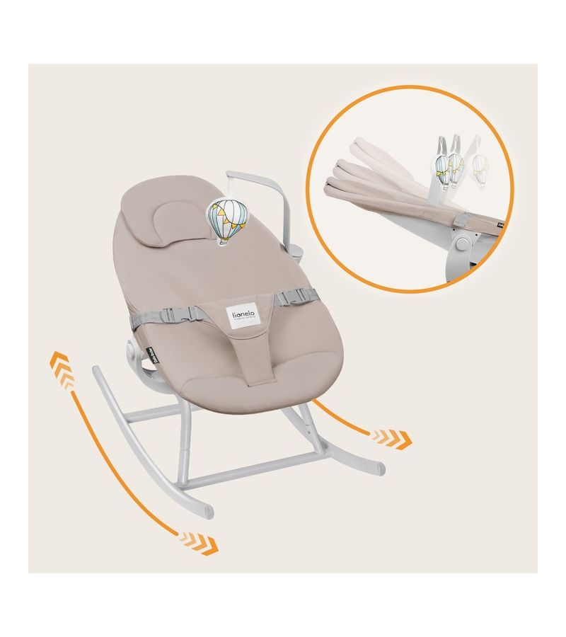 Lionelo Dalia Set Καρεκλάκι φαγητού & Relax 4 σε 1 Gray Stone