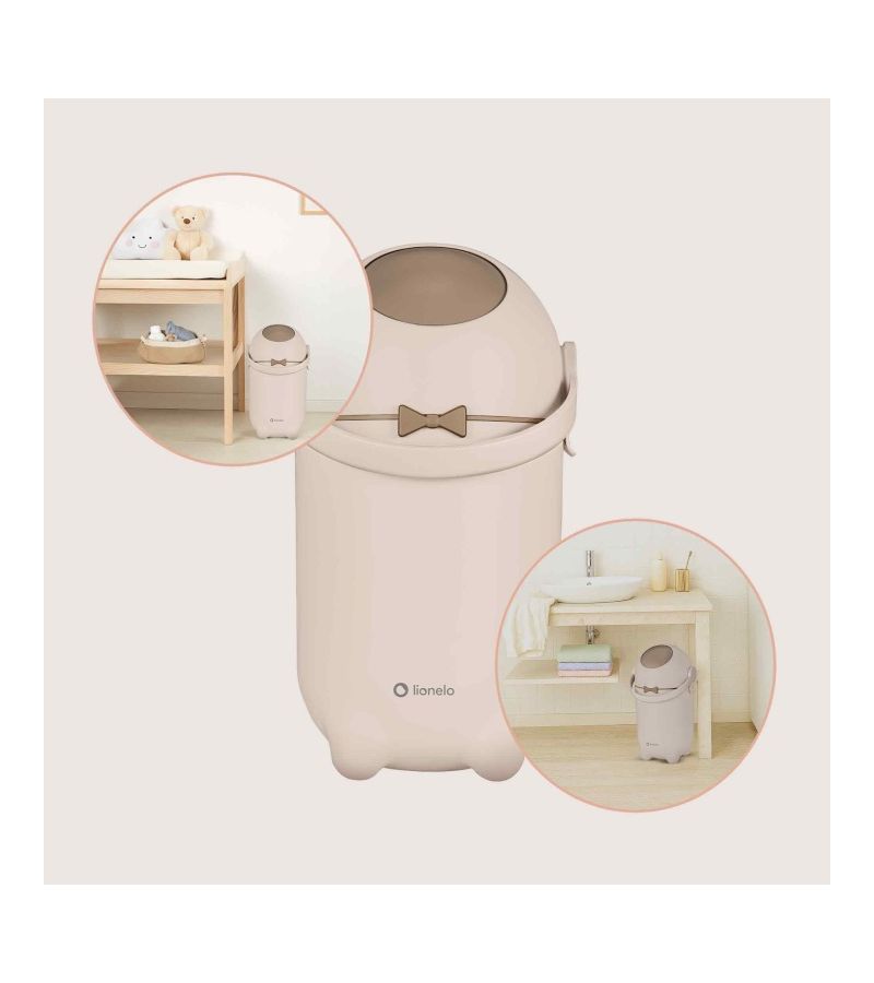 Lionelo Purebin Κάδος για Πάνες Αεροστεγής & Άοσμος Beige Sand