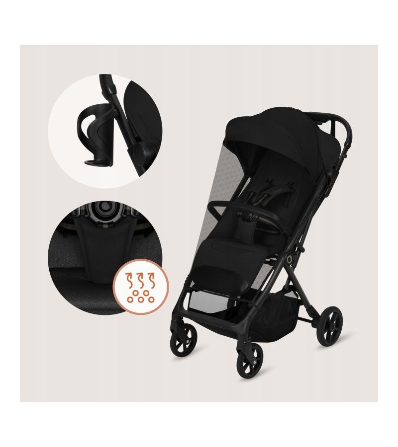 Lionelo Tansi Καρότσι Ταξιδίου έως 22kg Black Onyx