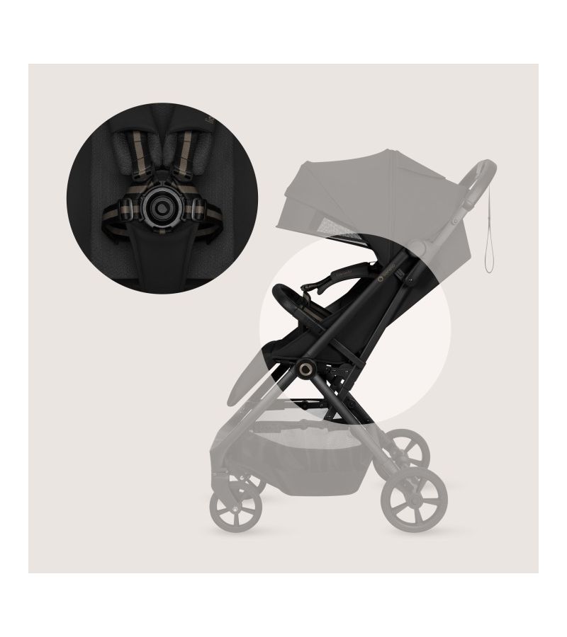 Lionelo Tansi Καρότσι Ταξιδίου έως 22kg Black Onyx
