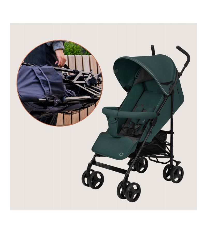 Lionelo Elia Βρεφικό Καρότσι Μπαστούνι Green Graphite