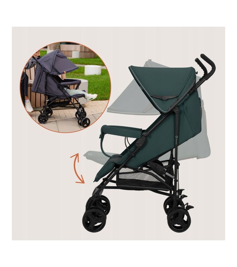 Lionelo Elia Βρεφικό Καρότσι Μπαστούνι Green Graphite