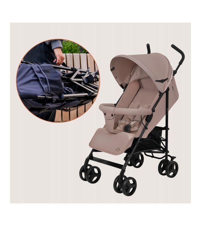 Lionelo Elia Βρεφικό Καρότσι Μπαστούνι Beige Taupe