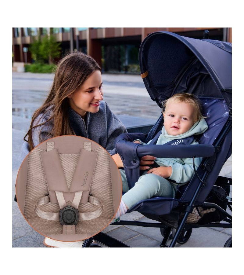 Lionelo Elia Βρεφικό Καρότσι Μπαστούνι Beige Taupe