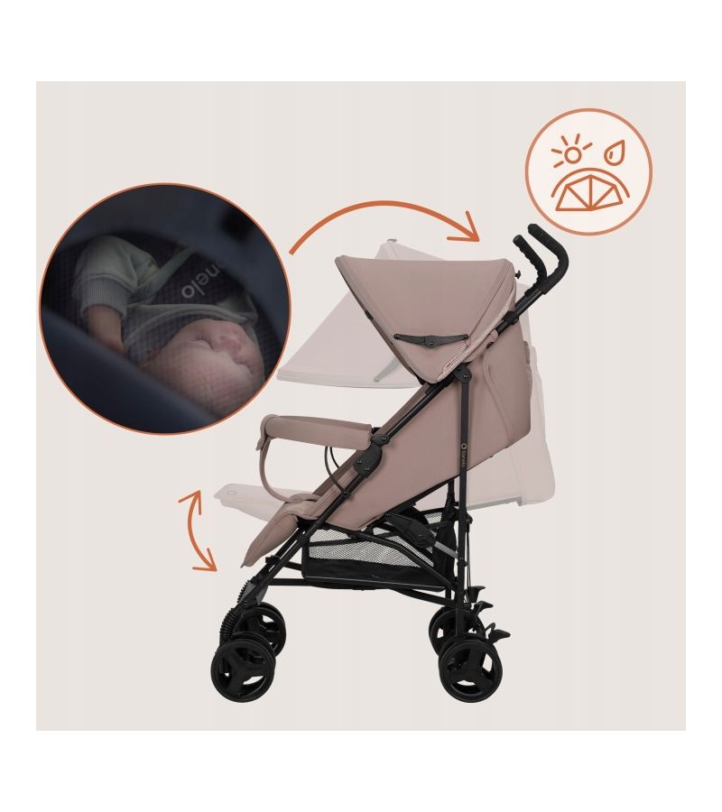 Lionelo Elia Βρεφικό Καρότσι Μπαστούνι Beige Taupe