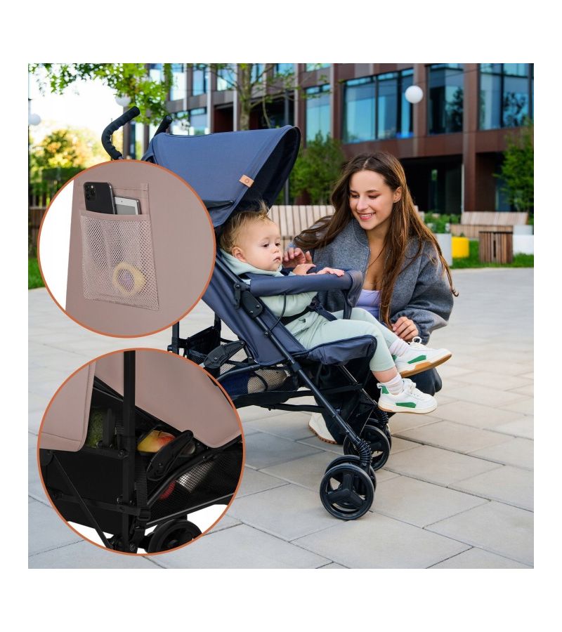 Lionelo Elia Βρεφικό Καρότσι Μπαστούνι Beige Taupe