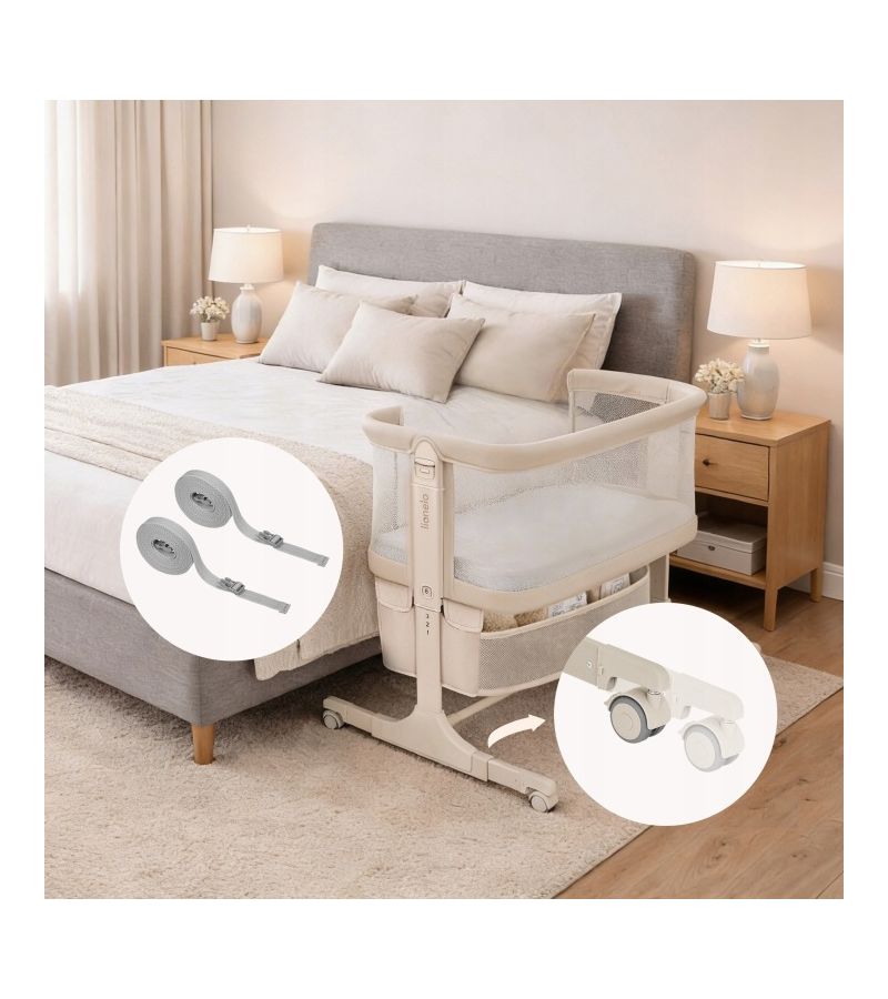Lionelo Jodie Λίκνο Συγκοίμησης Beige Taupe