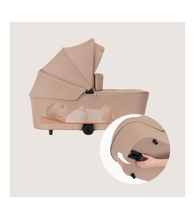 Lionelo Carmine Καρότσι Βρεφικό 3 σε 1 έως 22kg Beige Sand