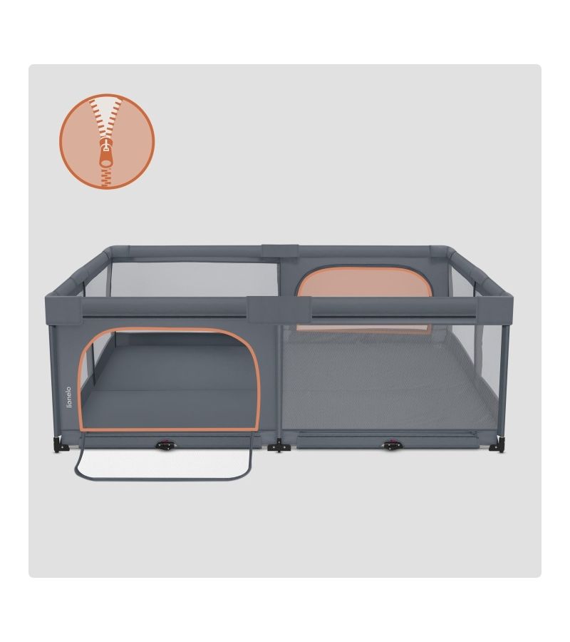 Lionelo Florence XL Easy Fold Πάρκο 180X200cm Gray Stone