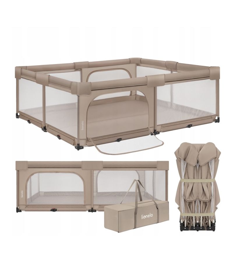 Lionelo Florence XL Easy Fold Πάρκο 180X200cm Beige Sand