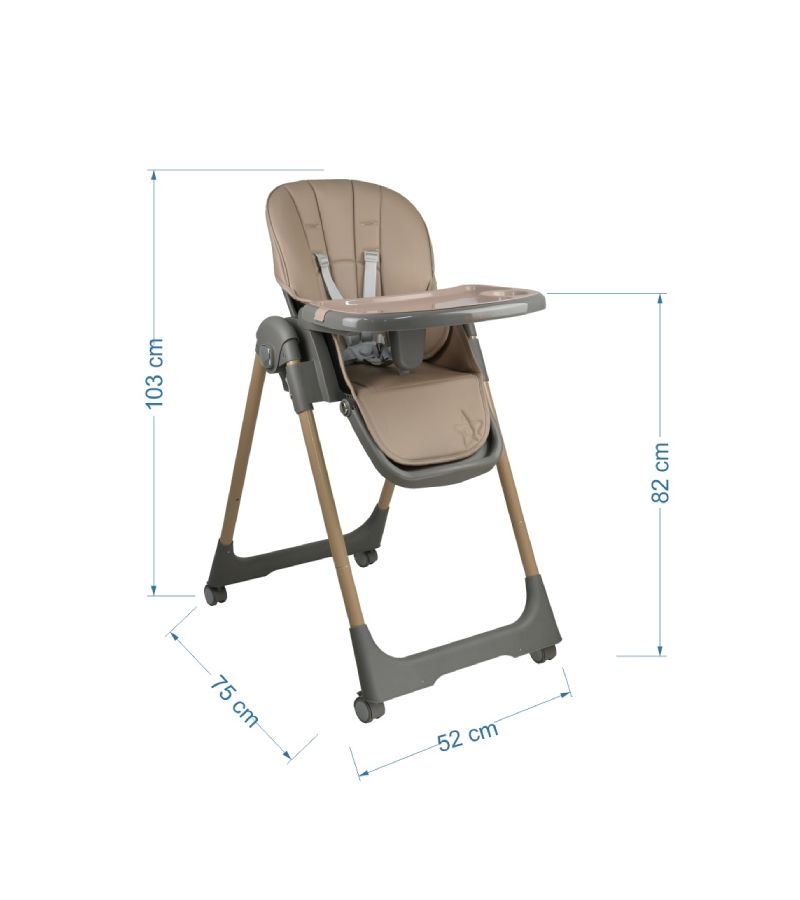 Καρέκλα Φαγητού BEBE STARS Milk Beige 866-182