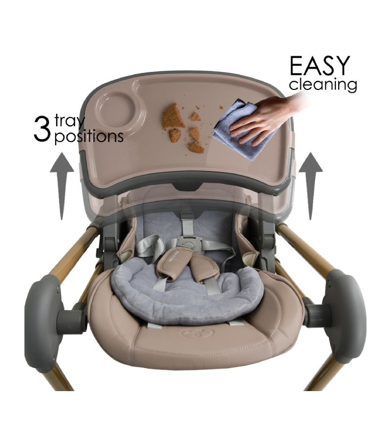 Καρέκλα Φαγητού BEBE STARS Nuovo 2in1 Mocha 867-182
