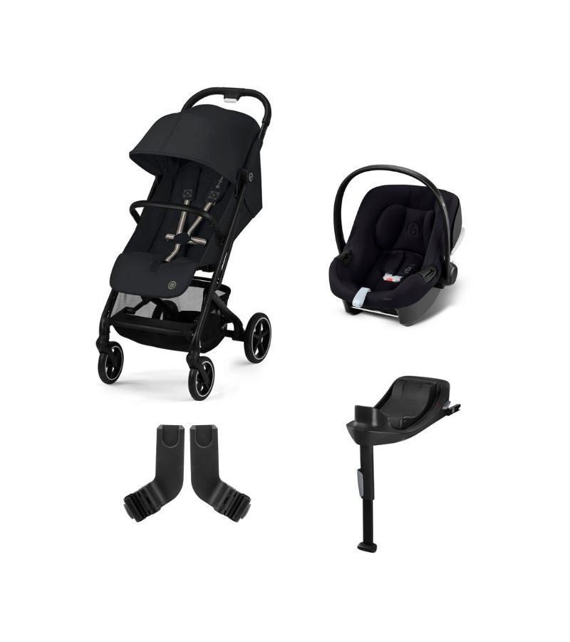 Cybex Beezy Magic Black Σετ Καροτσιού 2 σε 1 με Aton B2, Βάση Isofix 