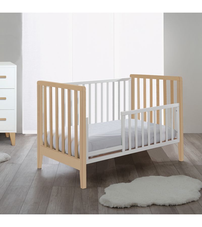 Βρεφικό Σετ PALI Win Bianco-Tortora με λίκνο(90χ73cm), κρεβάτι(133x73cm), στρώματα και προστατευτικό κάγκελο ή προίκα