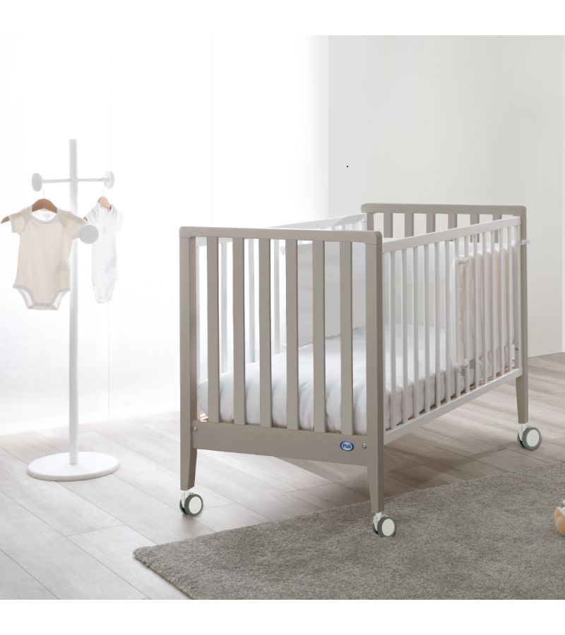 Βρεφικό Σετ PALI Win Bianco-Tortora με λίκνο(90χ73cm), κρεβάτι(133x73cm), στρώματα και προστατευτικό κάγκελο ή προίκα