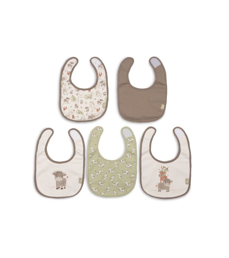 JOLLEIN Σετ 5 Αδιάβροχες Σαλιάρες Jersey Barn Buddies με Velcro 029-566-68198