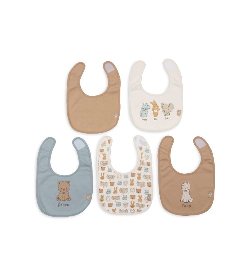 JOLLEIN Σετ 5 Αδιάβροχες Σαλιάρες Jersey Jollies με Velcro 029-566-68196