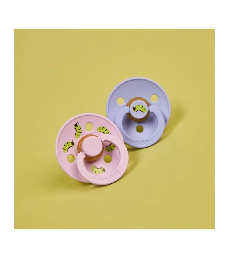 Πιπίλες BIBS STUDIO Caterpillar Mix Hush/Violet Latex 1 (0+ μηνών) 11051102
