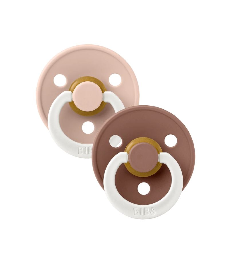 Πιπίλες BIBS Colour GLOW Blush/Woodchuck Latex 6+ μηνών 120454