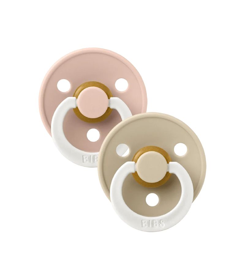 Πιπίλες BIBS Colour GLOW Blush/Vanilla Latex 0+ μηνών 110243
