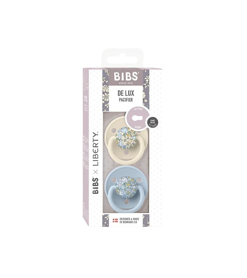 Πιπίλες BIBS x LIBERTY 2τμχ De Lux Eloise Baby Blue Mix ONE SIZE 15011101