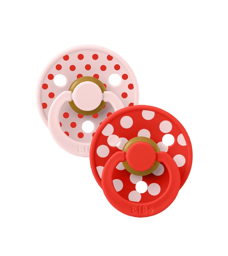 Πιπίλες BIBS STUDIO Polka - Blossom/Candy Apple 11034103